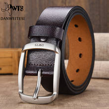 [DWTS]Leather Belts for Men Belt male Genuine Leather Strap Designer Pin Buckle Fashion Belts Male Cummerbunds Ceinture Homme 2024 - buy cheap