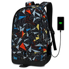 Large Capacity Fashion Backpack School Student Water Repellen Oxford Men Backpack USB Charging Travel Laptop Bag Escolar Mochila 2024 - buy cheap