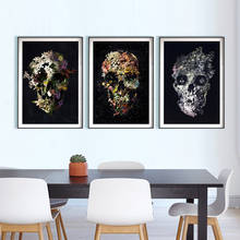 Cuadro sobre lienzo de huesos humanos abstractos para decoración de sala de estar, arte de pared, anatomía, Cráneo, animales, carteles nórdicos e impresiones 2024 - compra barato