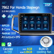 IPS 1280x720 Оперативная память 6G + 128G 2 DIN Android 10 радио для HONDA STEPWGN 2009-2015 Автомобильный мультимедийный Стерео DVD плеер навигации GPS RDS 2024 - купить недорого