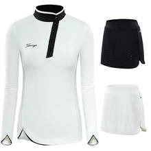 Women Skort Golf Skirt Sets Spring Autumn Sportswear Long Sleeve Shirts Ladies Slim Badminton Sports Golf Apparels 2024 - buy cheap