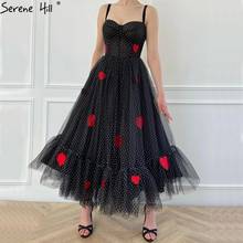 Black Sexy Simple Sleeveless  Evening Dresses A-Line Ankle Length Formal Dress 2021 Serene Hill LA70523 2024 - buy cheap