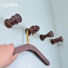 Natural Wooden Coat Hook Back Door Hanger Bag Hats Belt Storage Organizer Black Walnut Hanging Decorative Key Holder 2024 - buy cheap