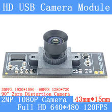 HD 2MP 90° Zero distortion Surveillance camera 1080P MJPEG 120fps 30FPS 60FPS High Speed CCTV Linux UVC Webcam USB Camera Module 2024 - buy cheap