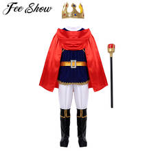 Conjunto de roupas infantis, fantasia medieval de príncipe, king, presente de aniversário, carnaval, halloween 2024 - compre barato