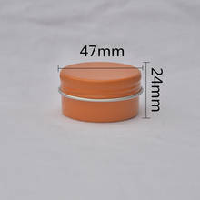 30/50pcs Cosmetics Container Aluminum Candle Jar Empty Tin Metal Orange with Lids Lip Balm Pot Screw Cream Box 30g 2024 - buy cheap