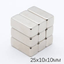 10pcs 25x10x10mm Super Powerful Small Neodymium Magnet Block Permanent N35 NdFeB Strong Cuboid Magnetic Magnets Square magnet 2024 - buy cheap