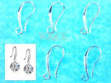 Free Fast Shipping Making Beads Jewelry Accessories Findings 925 Silver colorHook Earring Pinch Smooth Ear Wires Women Gift 2024 - buy cheap