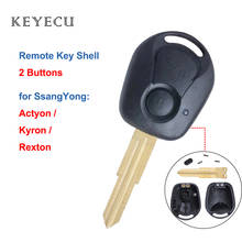 Keyecu-carcasa de llave remota, 2 botones para SsangYong Actyon Kyron Rexton 2024 - compra barato