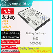 Cameronsino bateria para snom m65 se encaixa telekom a051 bateria de telefone sem fio, bateria fixa 1200mah/4.44wh 3.70v li-ion preto 2024 - compre barato