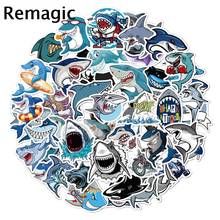 50pcs Shark ocean fishes Stickers Skateboard Guitar Suitcase Girls Waterproof scrapbooking Sticker Kids Graffiti decorations 2024 - buy cheap