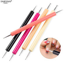 2 Way Colorful Nail Art Rhinestone Bead Picking Dotting Pen Manicure Painting Carving Brush DIY Design Tool 5Pcs/set 2024 - buy cheap