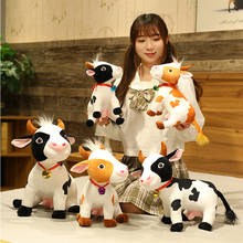 28-60 см, милая плюшевая игрушка из молочной коровы, Реалистичная, милая, зодиакальная, животная, кукла, декор для детской комнаты, детский подарок на день рождения, Рождество 2024 - купить недорого