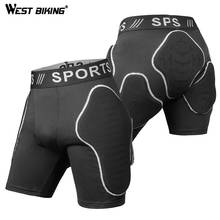Bermuda esportiva west biking, shorts com proteção 3d acolchoado para prática de esportes ao ar livre e skate 2024 - compre barato