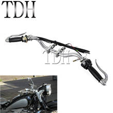 Chrome Handlebar + Throttle Grip + Brake Clutch Lever + Control Switch Wire + Mount Bracket for BMW K750 KS750 Zundapp BW40 R61 2024 - buy cheap