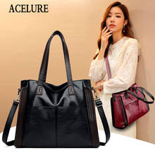 ACELURE High Capacity Solid Color PU Leather Women Shoulder Bags Soft Fashion Large Handbags for Female Ladies Shopping Tote Bag 2024 - buy cheap