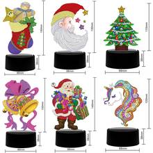 Christmas Decoration DIY Special Shaped Diamond Painting LED Light Santa Claus Embroidery Rhinestones Night Lamp Christmas Gift 2024 - buy cheap