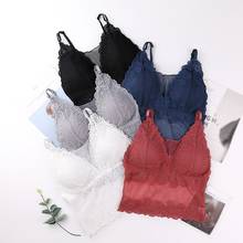 Women Tank Tops Bra Sexy Lace Floral  Strap Crop Top Bras Tube Vest Chest Wrap Cami Bralette Crochet Vest Crop Top 2024 - buy cheap