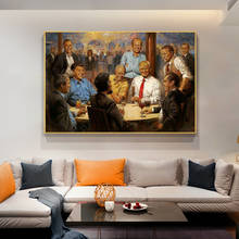 Постеры и принты с изображением Дональда Трампа, настенные художественные картины, декоративная картина на холсте для комнаты, постер для украшения дома в стиле Великой США 2024 - купить недорого