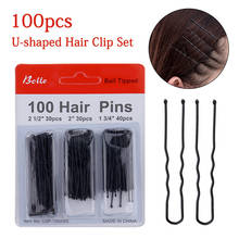 100pcs/set Women Lady Girl U Shaped Curly Wavy Grips Bobby Pins Invisible Hair Clips Hairstyle Hairpins Hair Styling Tool 2024 - buy cheap