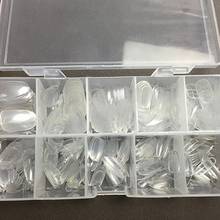 500Pcs Clear Oval Full Cover False Nails DIY Nail Art Transparent Fake Nail Tips 2024 - buy cheap