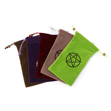 Velvet Pentagram Tarot Storage Bag Board Game Card Embroidery Drawstring Package 2024 - buy cheap