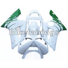 For ZX-6R 2003 2004 ZX636R 636 03 04 ABS Plastic Fairing Kit Panels White and Green Lowers Cowlings 2024 - buy cheap