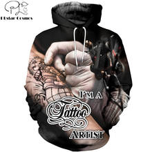 Moletom masculino com estampa 3d de tatuagem, linda estampa, harajuku, moderno, moletom, unissex, casual, jaqueta, pulôver 2024 - compre barato