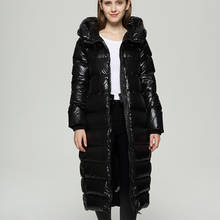 Down jacket women's long over-the-knee winter wear new thick warm white duck down jacket cocoon winter wear 2024 - buy cheap