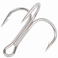 20Pcs Fishing Hook Super Sharp Anchor Hook,Size #1-10# Sea Fishing Hooks Treble Hook Triple Hooks Fishing Anzol De White Pesca 2024 - buy cheap