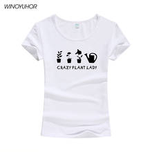 Women Fashion Tshirt Crazy Plant Print Cotton T Shirt Female Summer New Crew Neck T-Shirts Funny Streetwear Tee Tops 2024 - buy cheap