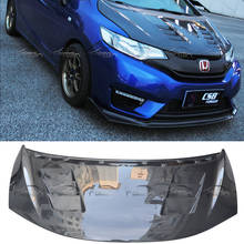 Накладка на капот из углеродного волокна типа HC для Honda Fit JAZZ GK5 2014-2019, Стайлинг автомобиля 2024 - купить недорого