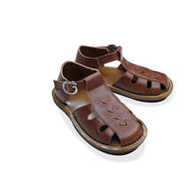 Full grain leather Children's sandals wax & oil Genuine Leather Breathable Baby Girls shoes Boys Salt water sandals 2024 - buy cheap