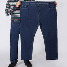 Pantalones vaqueros Extra grandes para hombre, 175 kg, talla grande 6XL, 7XL, 8XL, 9XL, 14XL, cintura 130, 44 46, 48, 50, 52, 54, elásticos, Otoño, azul 2024 - compra barato