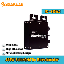 Smaraad 400W Solar Grid Tie Micro Inverter  Microinverter Inversor 120V 230V AC Homeuse Solar PV Panel WIFI Mode Communcation 2024 - buy cheap