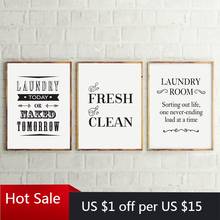 Laundry Room Canvas Painting Wall Art Decor Print And Poster Laundry Sign Modern Home Laundry Room Decoration Christmas 2024 - buy cheap