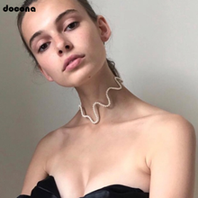 docona Trendy Pearl Free Bending Choker Necklace for Women Short Chokers Necklaces Party Jewelry Collares  8651 2024 - buy cheap