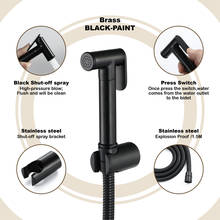 1set Black Bidet Toilet Handheld Bidet Spray Brass Hot & Colde Bidet Faucet Shattaf Shower Sprayer Hold Hose 2024 - buy cheap