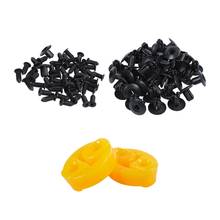 50 Pieces Auto 8mm Hole Press Type Plastic Rivets Black & 2 Pcs Rubber 2 Holes Race Car Muffler Exhaust Hanger Bushing 2024 - buy cheap