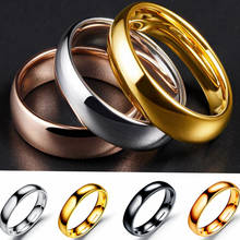 2021 trendy punk hip hop couple gold stainless steel rings for women men fashion party wedding costume jewelry accessories gift 2024 - buy cheap