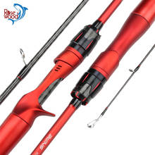 RoseWood Lure Fishing Rod 2.1m Full Carbon Handle Spinning Baitcasting 1/4-5/8oz Lure WT M Fishing Pole 2 Sections Fishing Pole 2024 - купить недорого