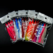 Bimoo 2bags=10pcs 9cm Soft Squid Skirts Orange Red Pink Blue Luminous Plastic Octopus Skirt 2024 - buy cheap