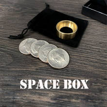Caja espacial con monedas para trucos de Magia, maniquí de Magia, mago de cerca, ilusionismo, accesorios para trucos, mentalismo, cilindro mágico divertido 2024 - compra barato