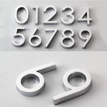 Silver House Door Number Sticker 0-9 Number Digit for Apart Hotel Office Room Number Address Home  Door Plates 2024 - buy cheap