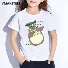 Crianças verão meninas & meninos t camisa crianças miyazaki hayao kawaii totoro cartoon print camiseta anime engraçado roupas de bebê 2024 - compre barato