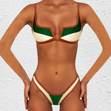 Sexy Women Patchwork Bikini Brazilian Swimsuit Micro Bikini Two Piece Swim Suit Swimwear Beachwear Bathing Maillot De Bain #G3 2024 - buy cheap