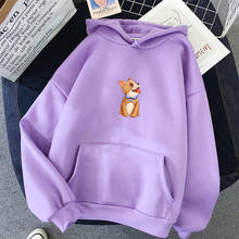 LISM-Sudadera con capucha de manga larga para Mujer, suéter Kawaii con estampado de perro, ropa de invierno 2024 - compra barato