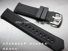 18 19 20 21 22mm 24mm Soft silicone natural rubber Watch Band Men Black Outdoor Military Sport Diving Watch Strap Accessories 2024 - buy cheap