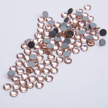 Diamantes de imitación austriacos Hotfix para vestido de boda, todos los tamaños, miel, melocotón 2024 - compra barato