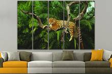 Home Decorative Jaguar Cat Canvas HD Prints Paintings Wild Animals Nature Modular Green Pictures Wall Art Poster Artwork Framed 2024 - buy cheap